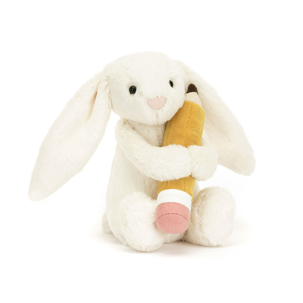 Bashful Bunny with Pencil - cuddly toy from Jellycat