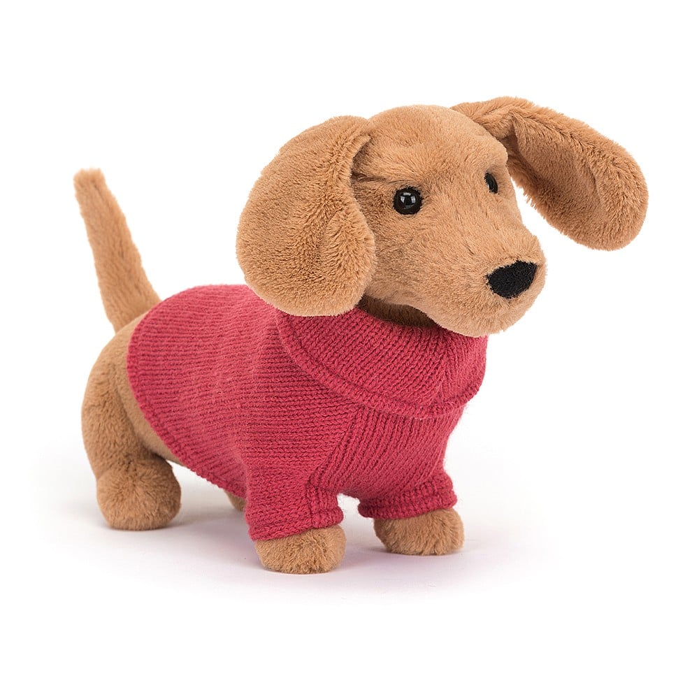 Dackel - Jellycat Plüschfigur Sweater Sausage Dog Pink